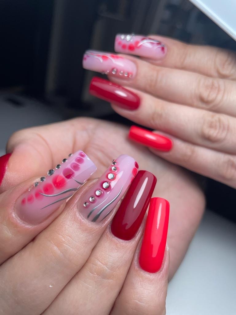 Pose gel chablon L + Nail art